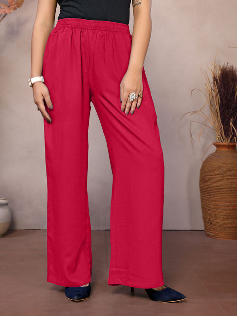 100% Viscose Palazzo for Women - Elegant and Comfortable Palazzo for Casual and Everyday Wear Rayon Plazzo for Women