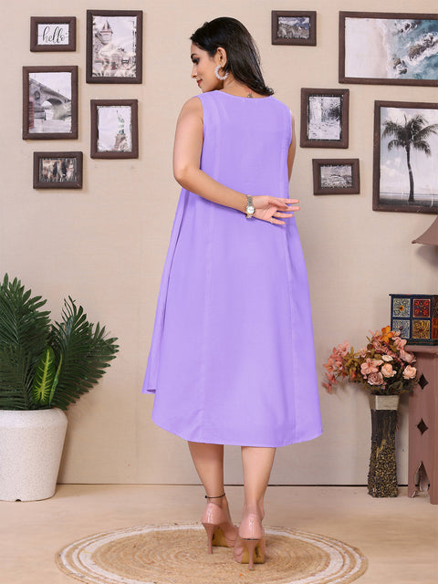 JT249 Sleeveless Flared top for women / Tunic for Women - 100% Pure Viscose, Up-Down Design, Casual Tops for women | Formal Tops for women | Beach Coverup Top | Maternity tops