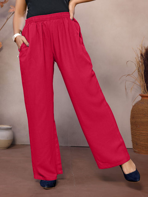 100% Viscose Palazzo for Women - Elegant and Comfortable Palazzo for Casual and Everyday Wear Rayon Plazzo for Women