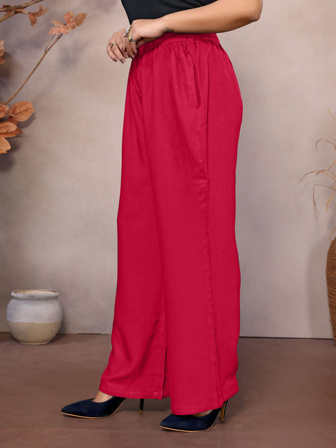 100% Viscose Palazzo for Women - Elegant and Comfortable Palazzo for Casual and Everyday Wear Rayon Plazzo for Women