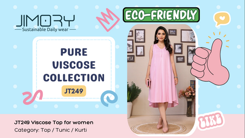 JT249 Sleeveless Flared top for women / Tunic for Women - 100% Pure Viscose, Up-Down Design, Casual Tops for women | Formal Tops for women | Beach Coverup Top | Maternity tops